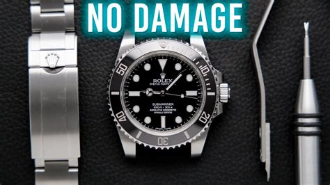 remove rolex safety clasp|how to install Rolex bracelet.